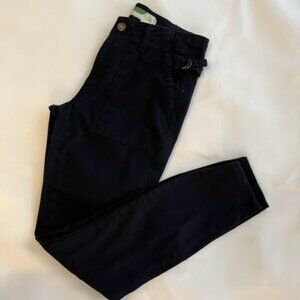 by Anthropologie Mid-rise Cotton Pant Black Size 26